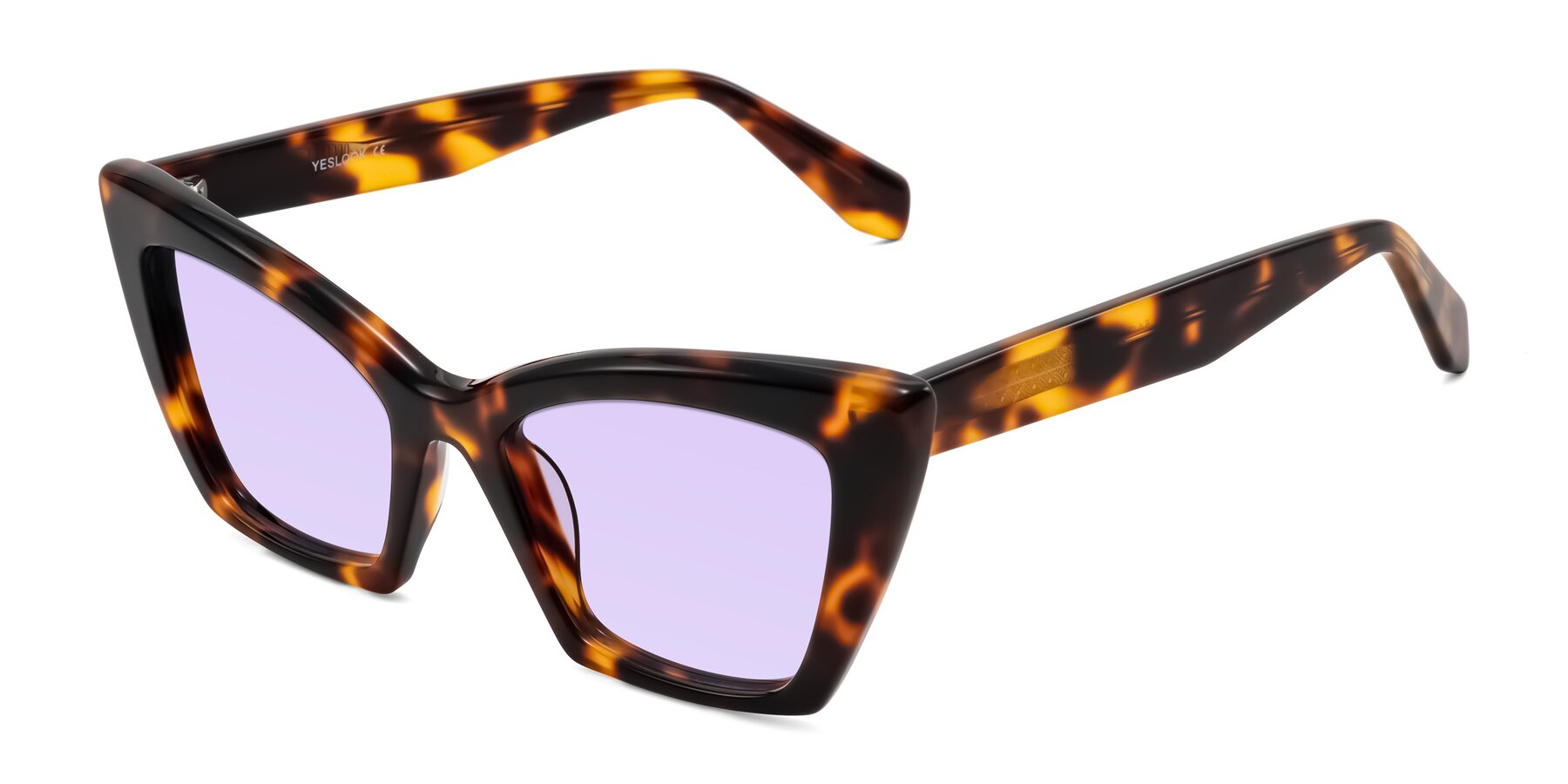 Angle of Wayar in Tortoise with Light Purple Tinted Lenses