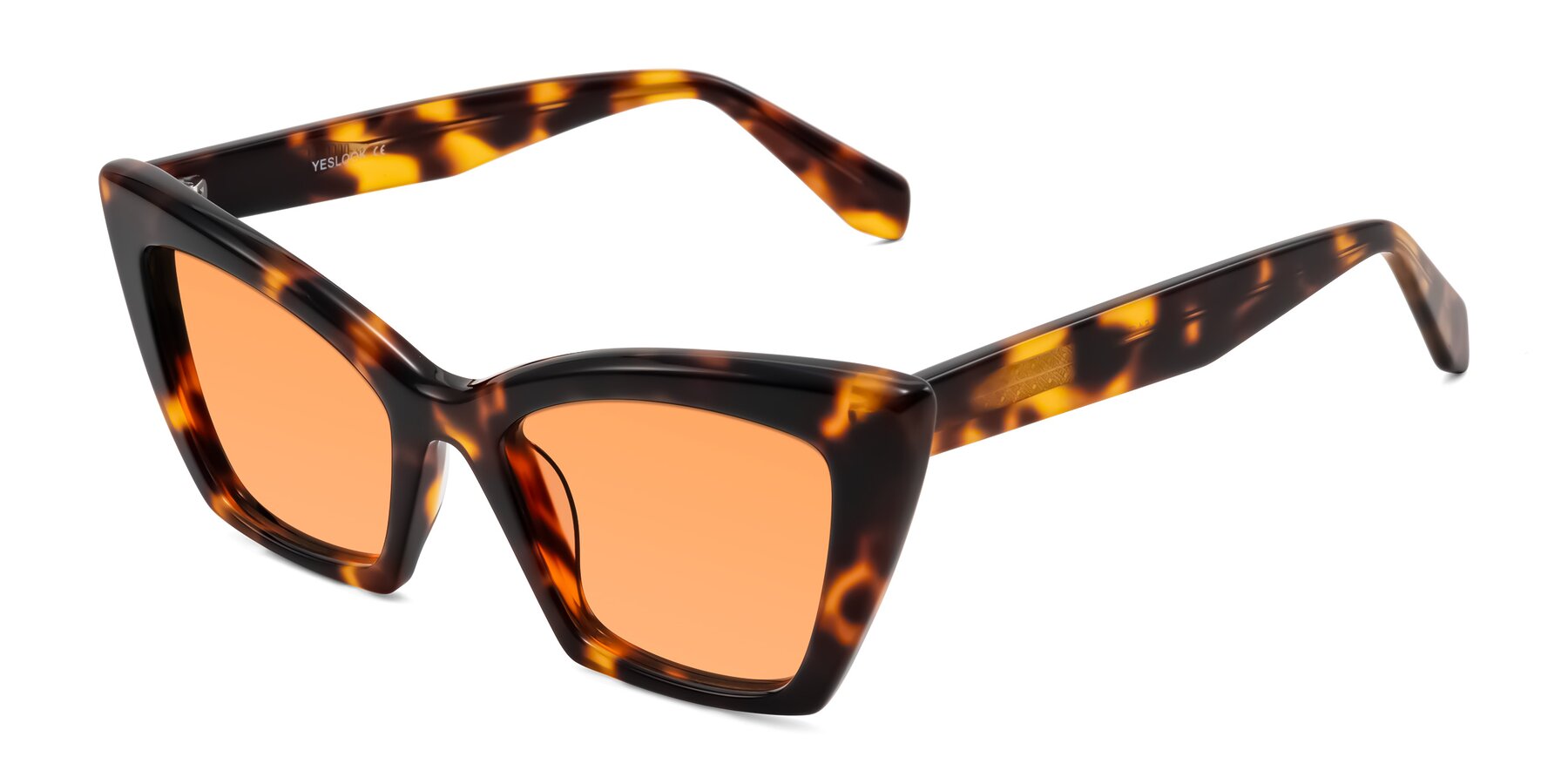 Angle of Wayar in Tortoise with Medium Orange Tinted Lenses