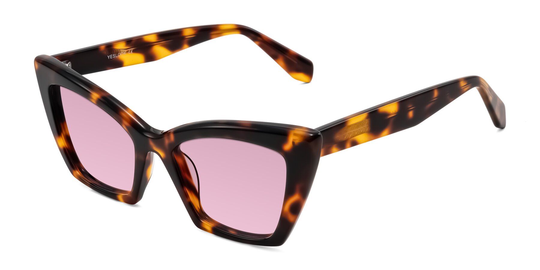 Angle of Wayar in Tortoise with Light Wine Tinted Lenses