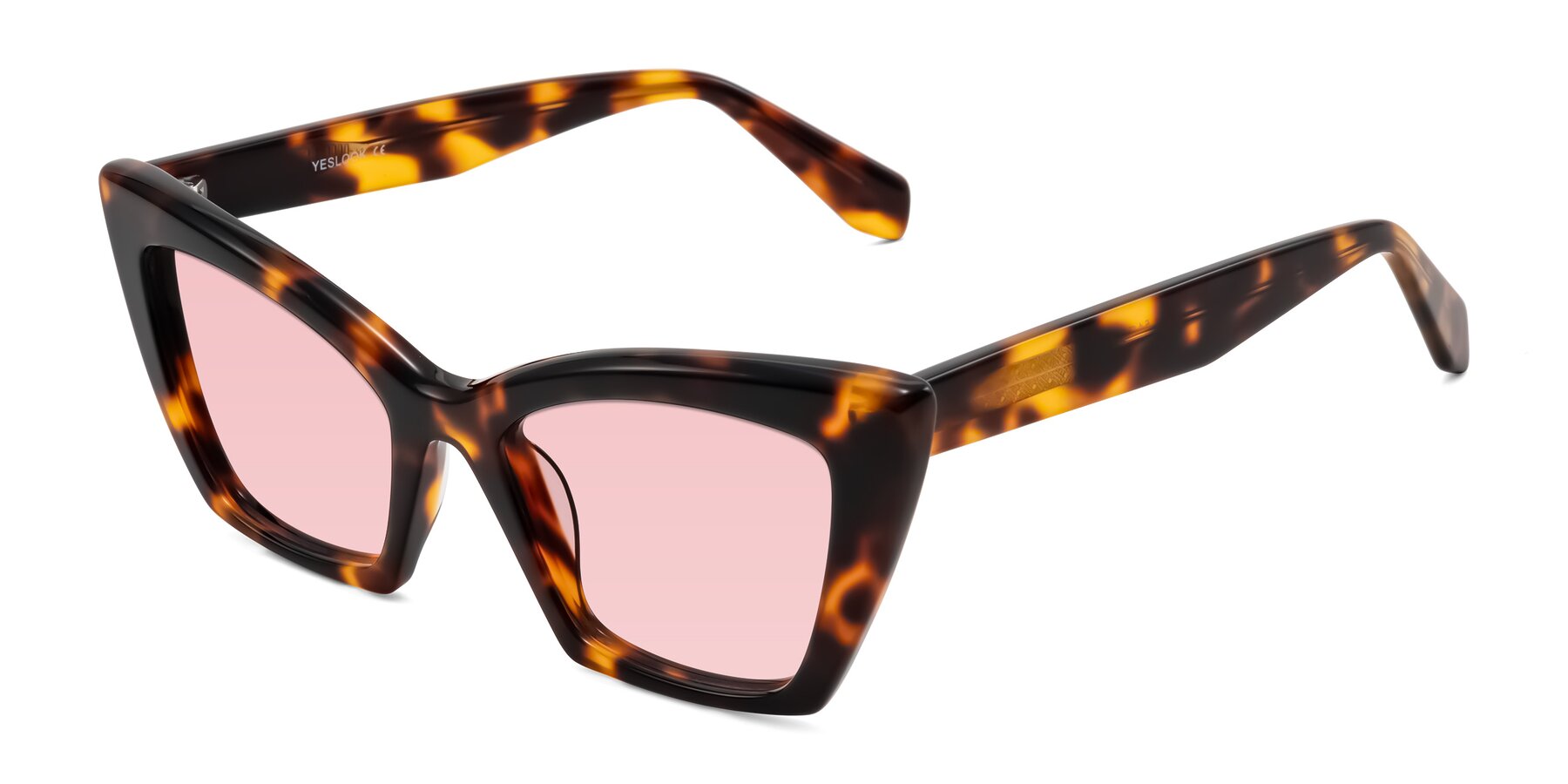 Angle of Wayar in Tortoise with Light Garnet Tinted Lenses