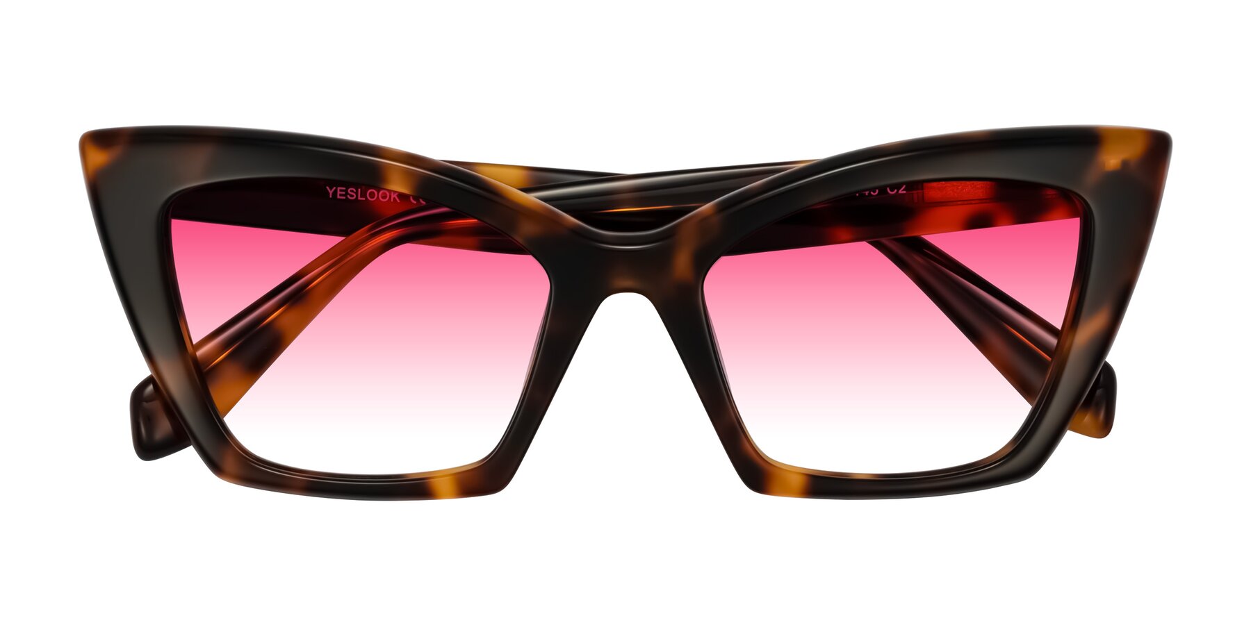 Folded Front of Wayar in Tortoise with Pink Gradient Lenses