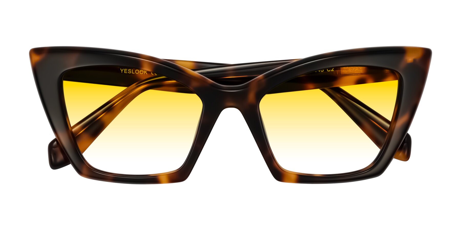 Folded Front of Wayar in Tortoise with Yellow Gradient Lenses