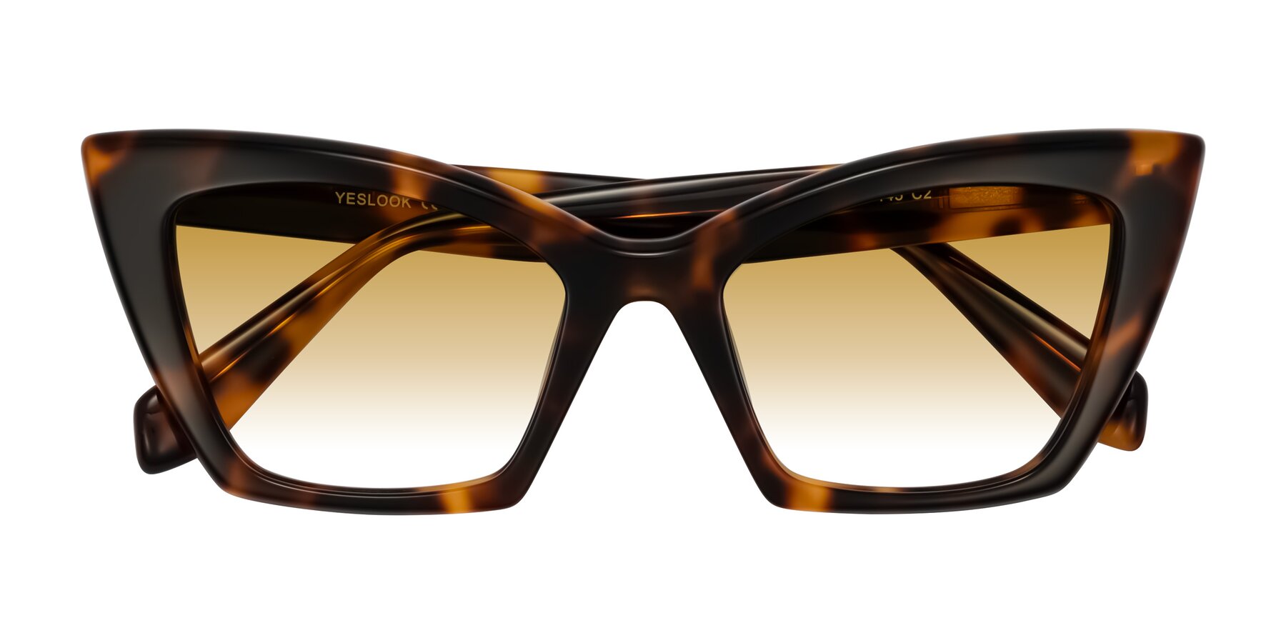 Folded Front of Wayar in Tortoise with Champagne Gradient Lenses