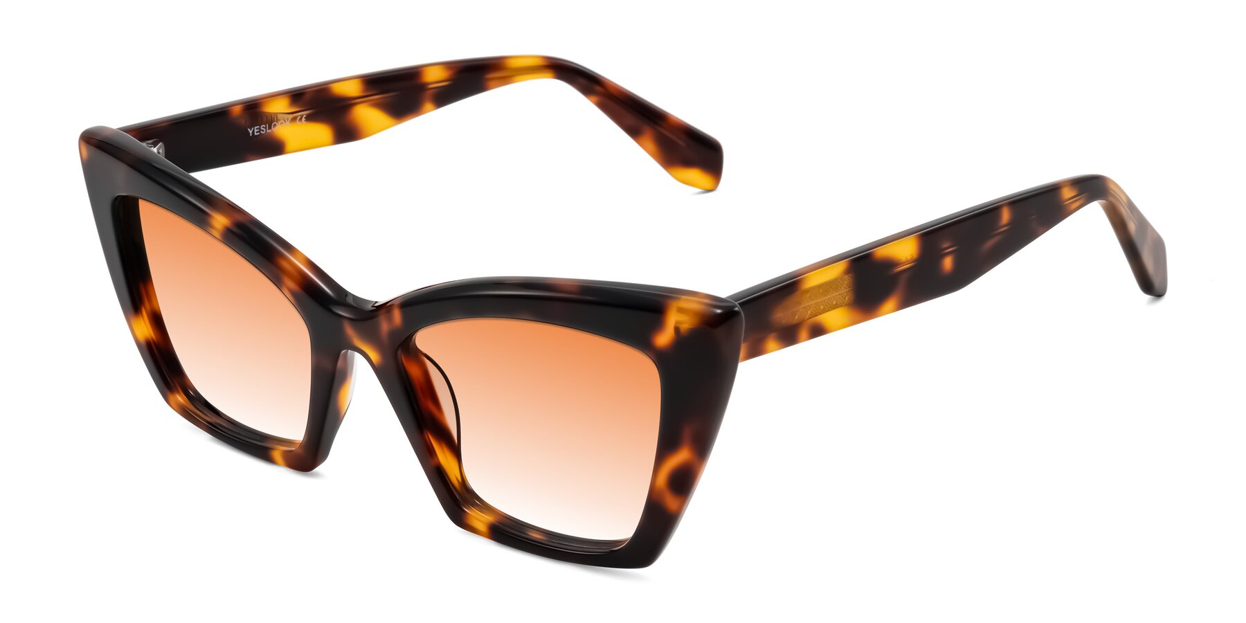Angle of Wayar in Tortoise with Orange Gradient Lenses