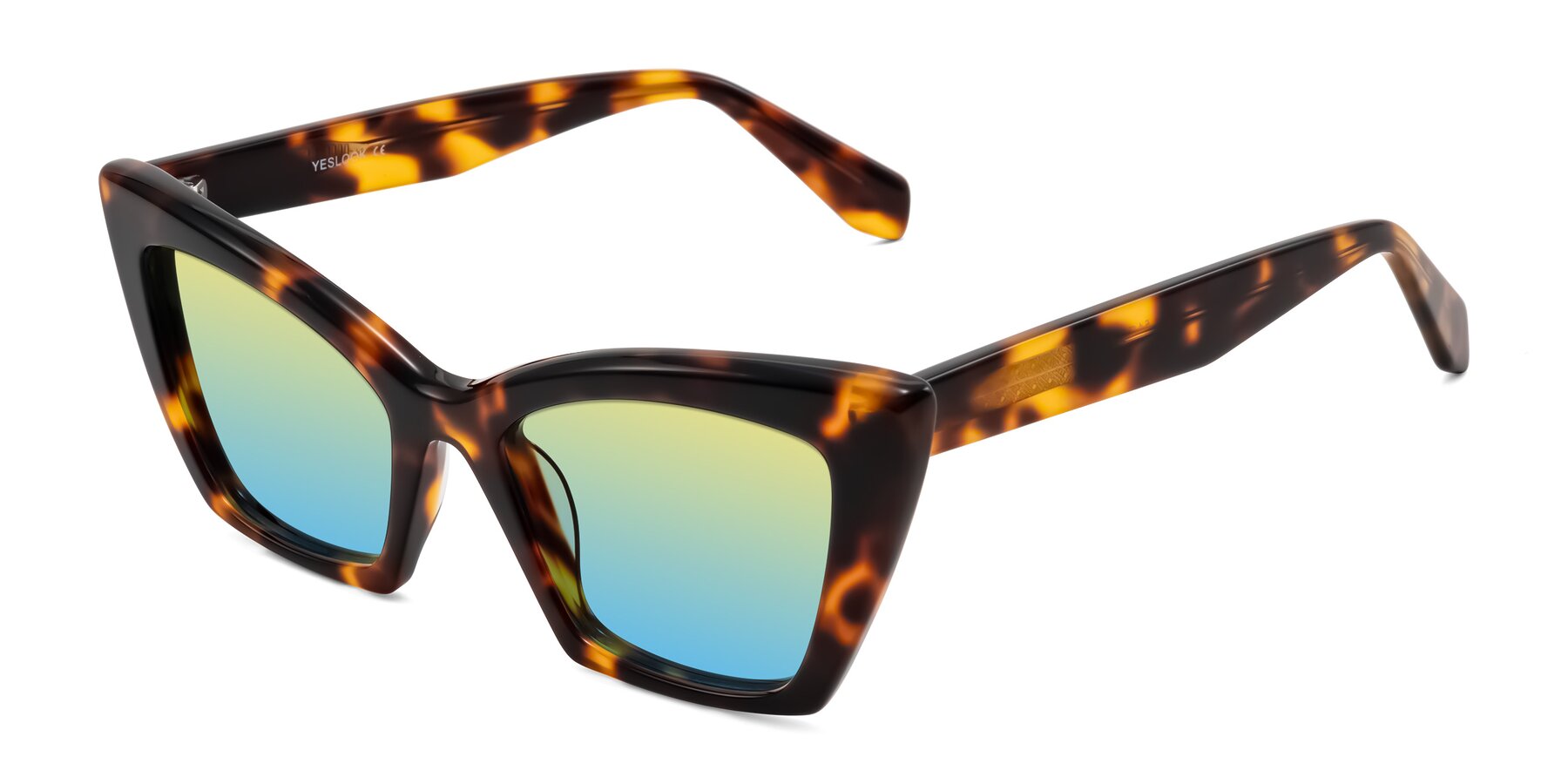 Angle of Wayar in Tortoise with Yellow / Blue Gradient Lenses