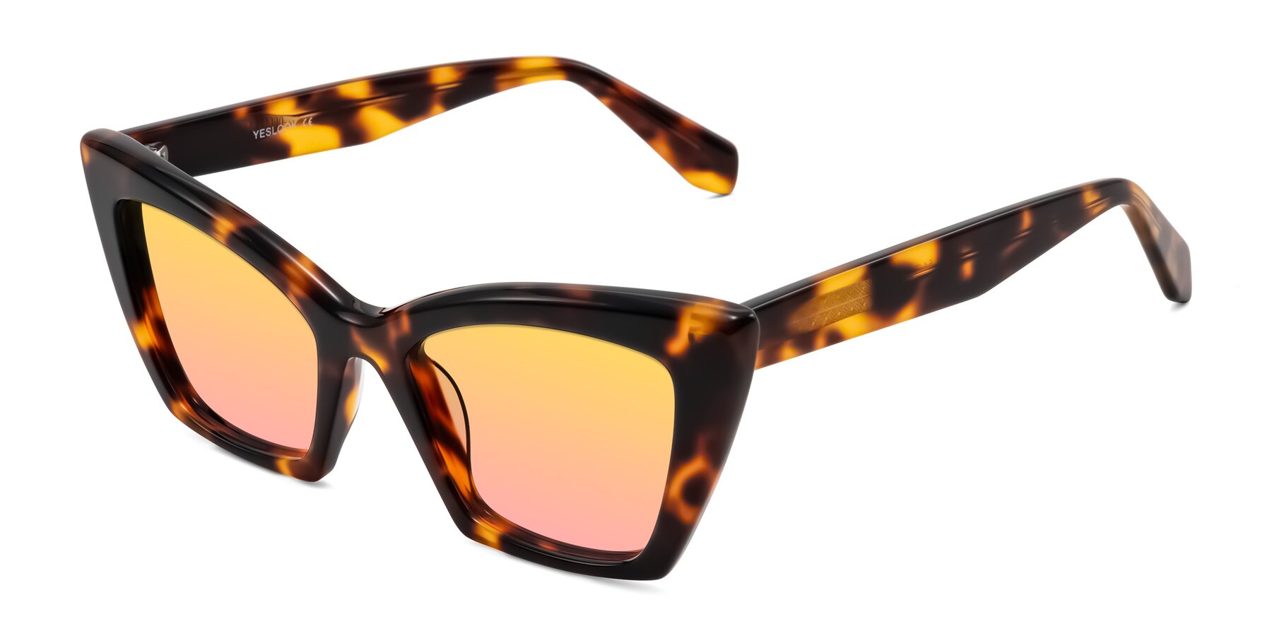 Angle of Wayar in Tortoise with Yellow / Pink Gradient Lenses