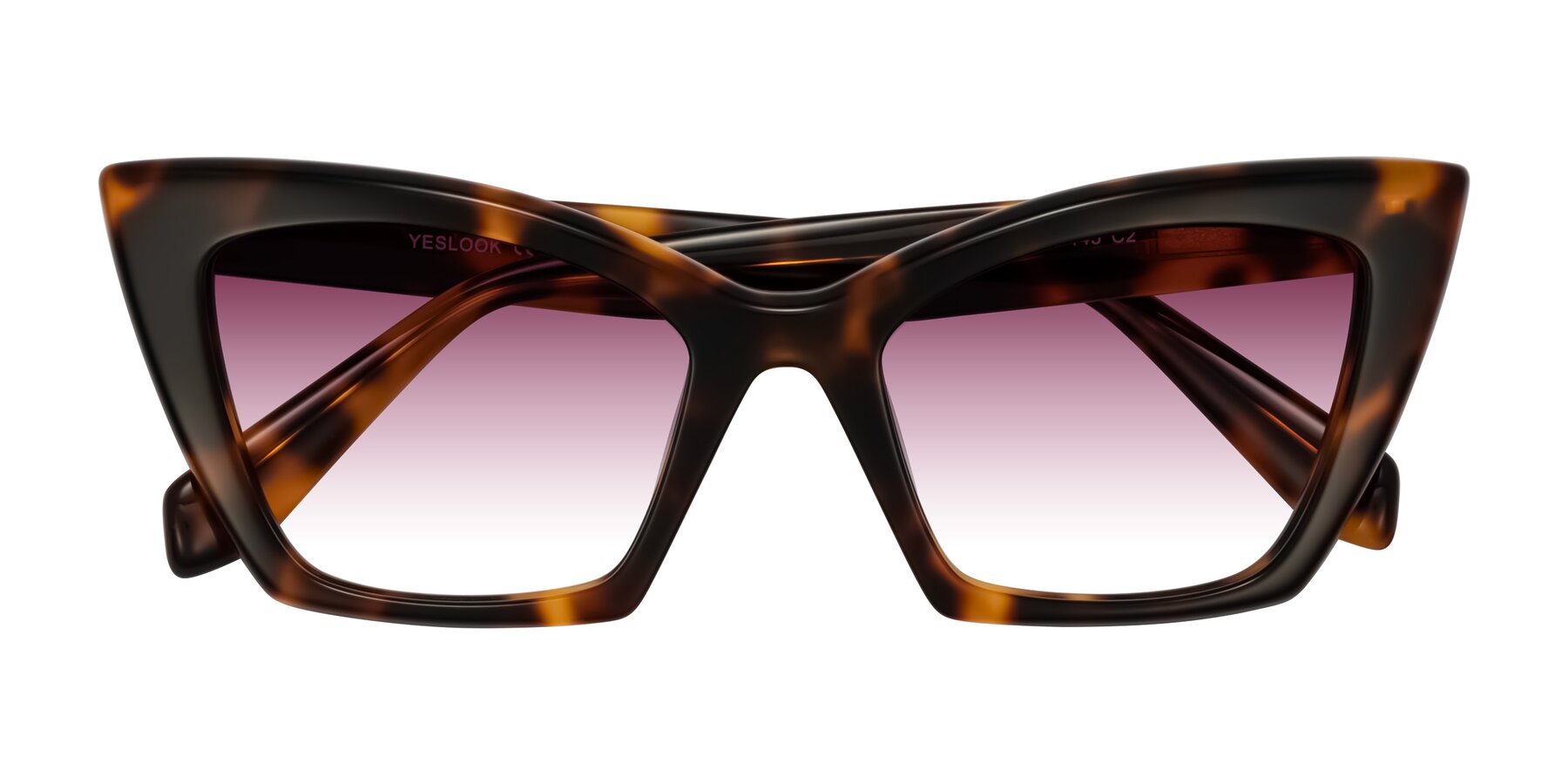 Folded Front of Wayar in Tortoise with Wine Gradient Lenses