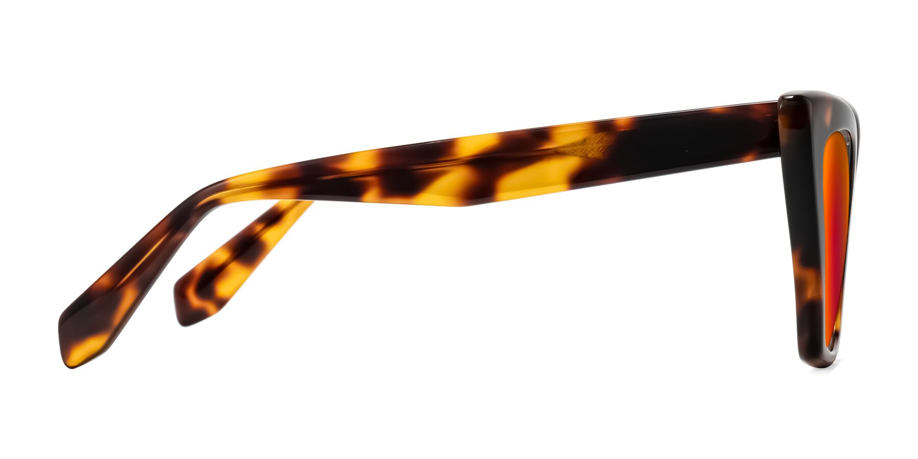 Side of Wayar in Tortoise with Red Gold Mirrored Lenses