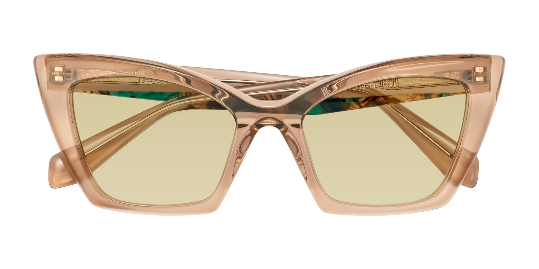 Folded Front of Wayar in Champagne with Light Champagne Tinted Lenses