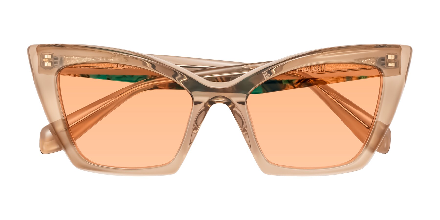 Folded Front of Wayar in Champagne with Light Orange Tinted Lenses