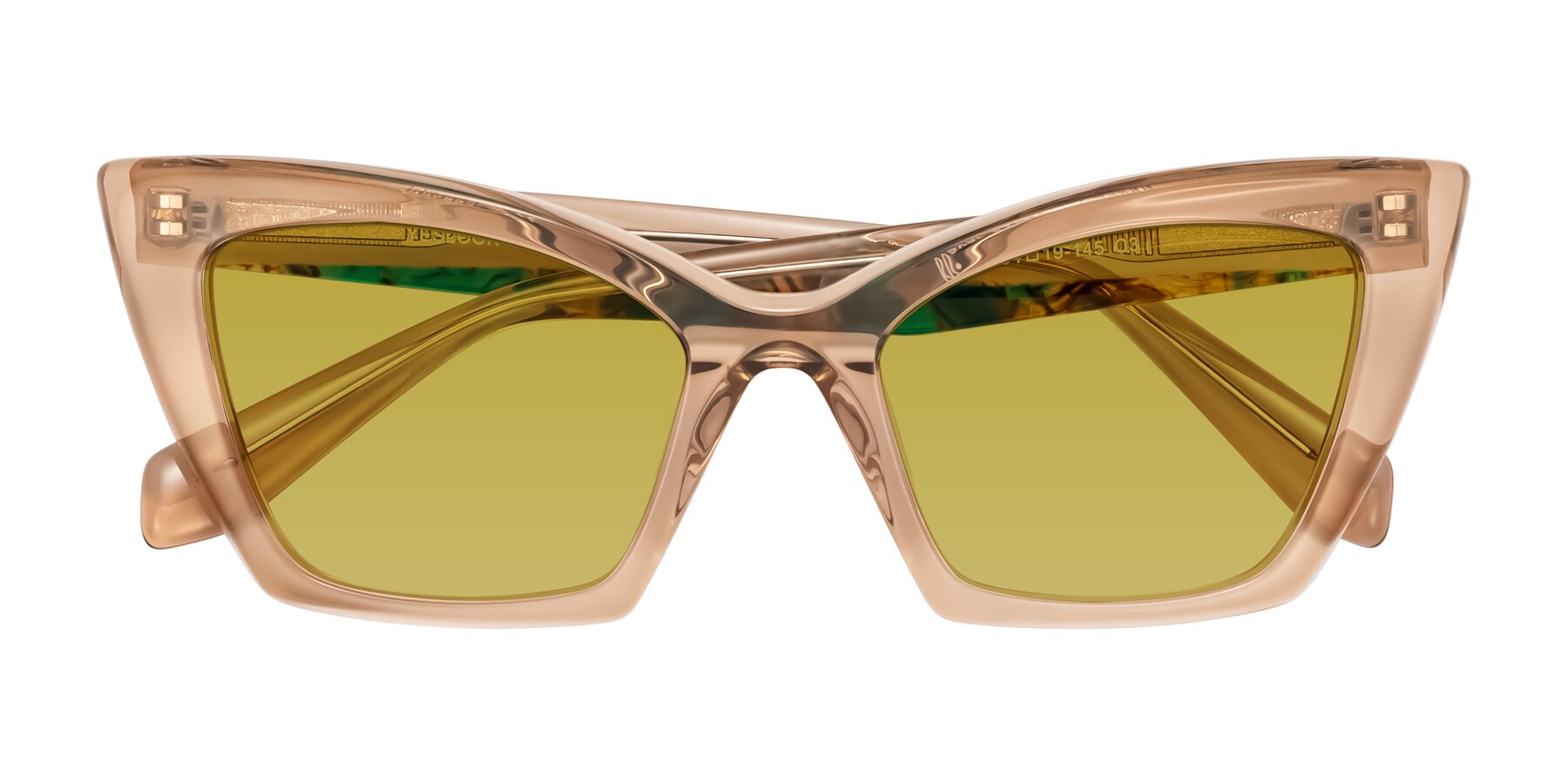 Folded Front of Wayar in Champagne with Champagne Tinted Lenses