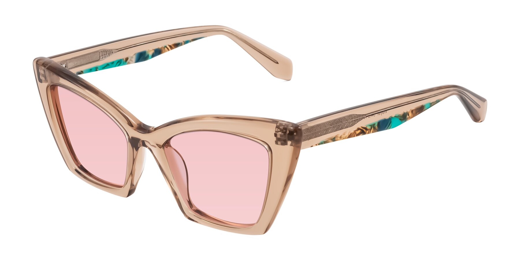 Angle of Wayar in Champagne with Light Garnet Tinted Lenses