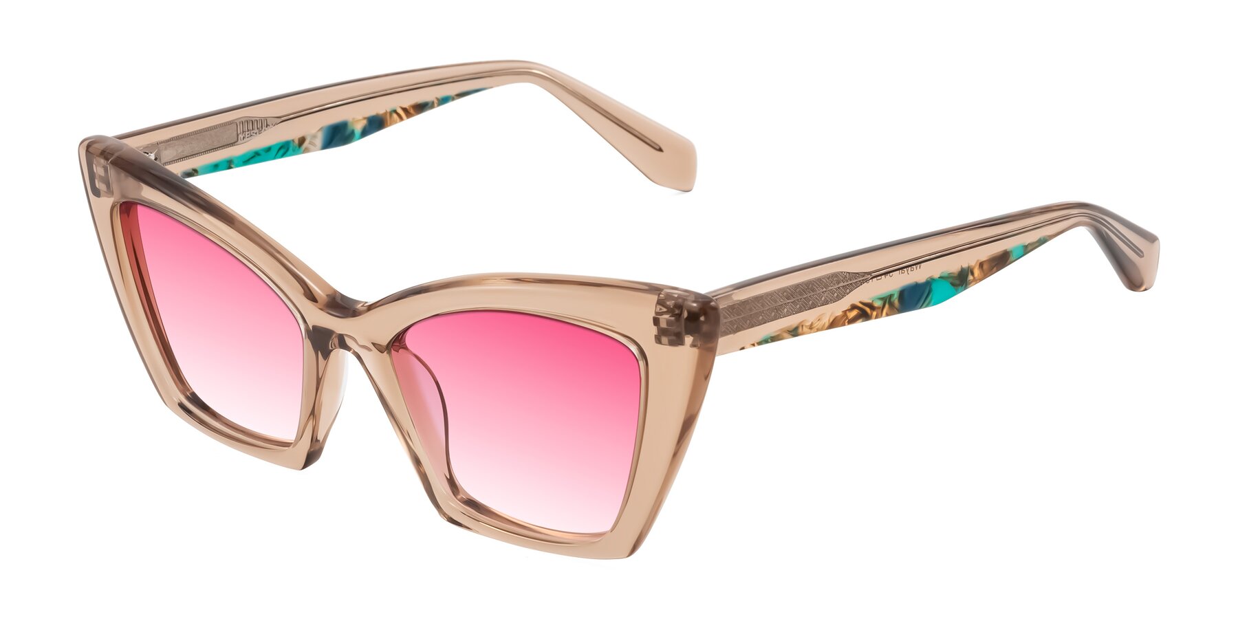Angle of Wayar in Champagne with Pink Gradient Lenses