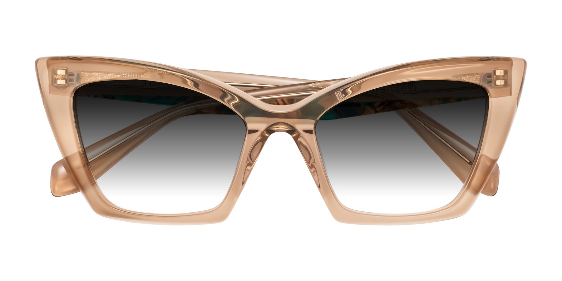 Folded Front of Wayar in Champagne with Gray Gradient Lenses