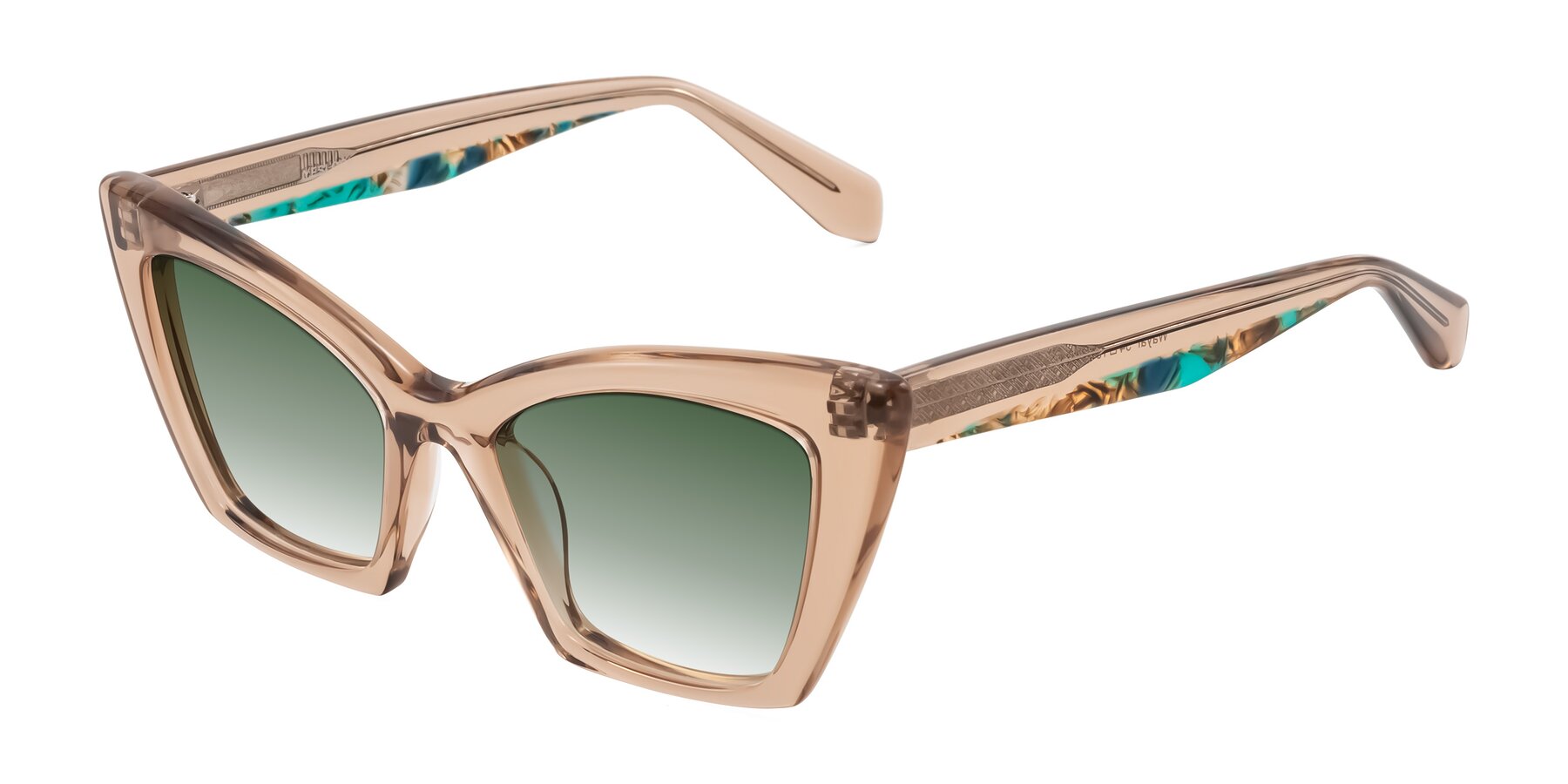 Angle of Wayar in Champagne with Green Gradient Lenses