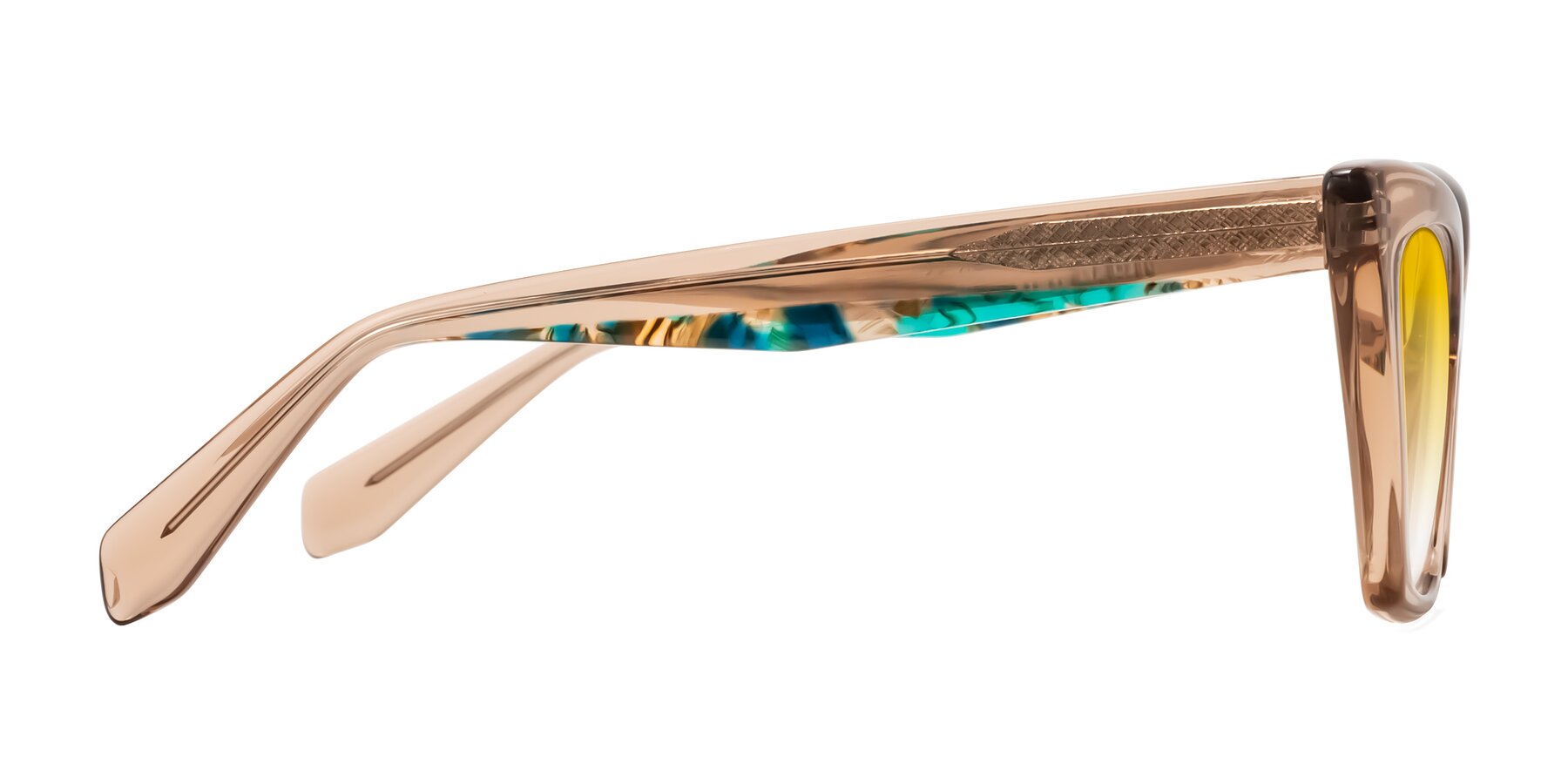 Side of Wayar in Champagne with Yellow Gradient Lenses