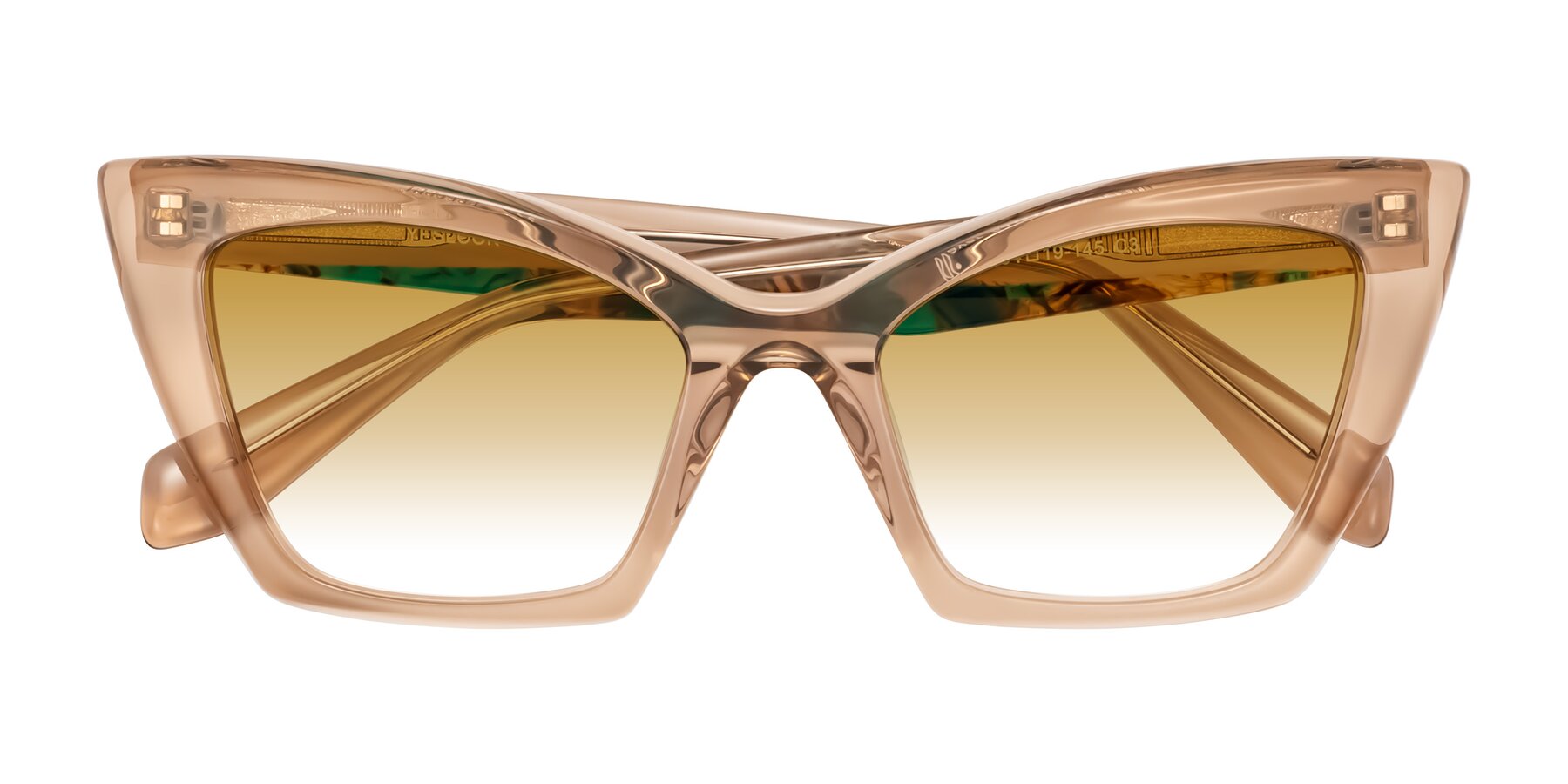 Folded Front of Wayar in Champagne with Champagne Gradient Lenses