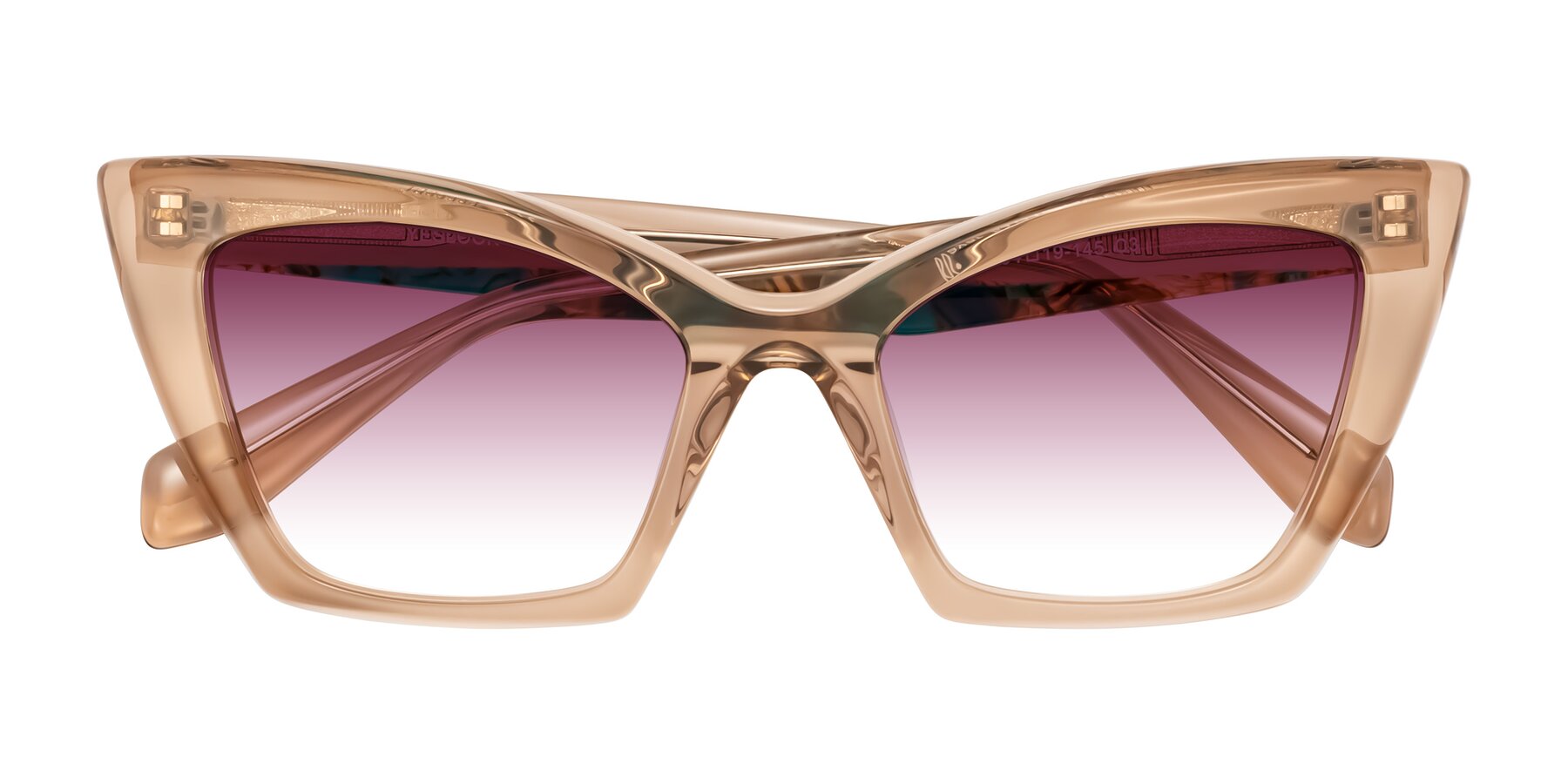 Folded Front of Wayar in Champagne with Wine Gradient Lenses