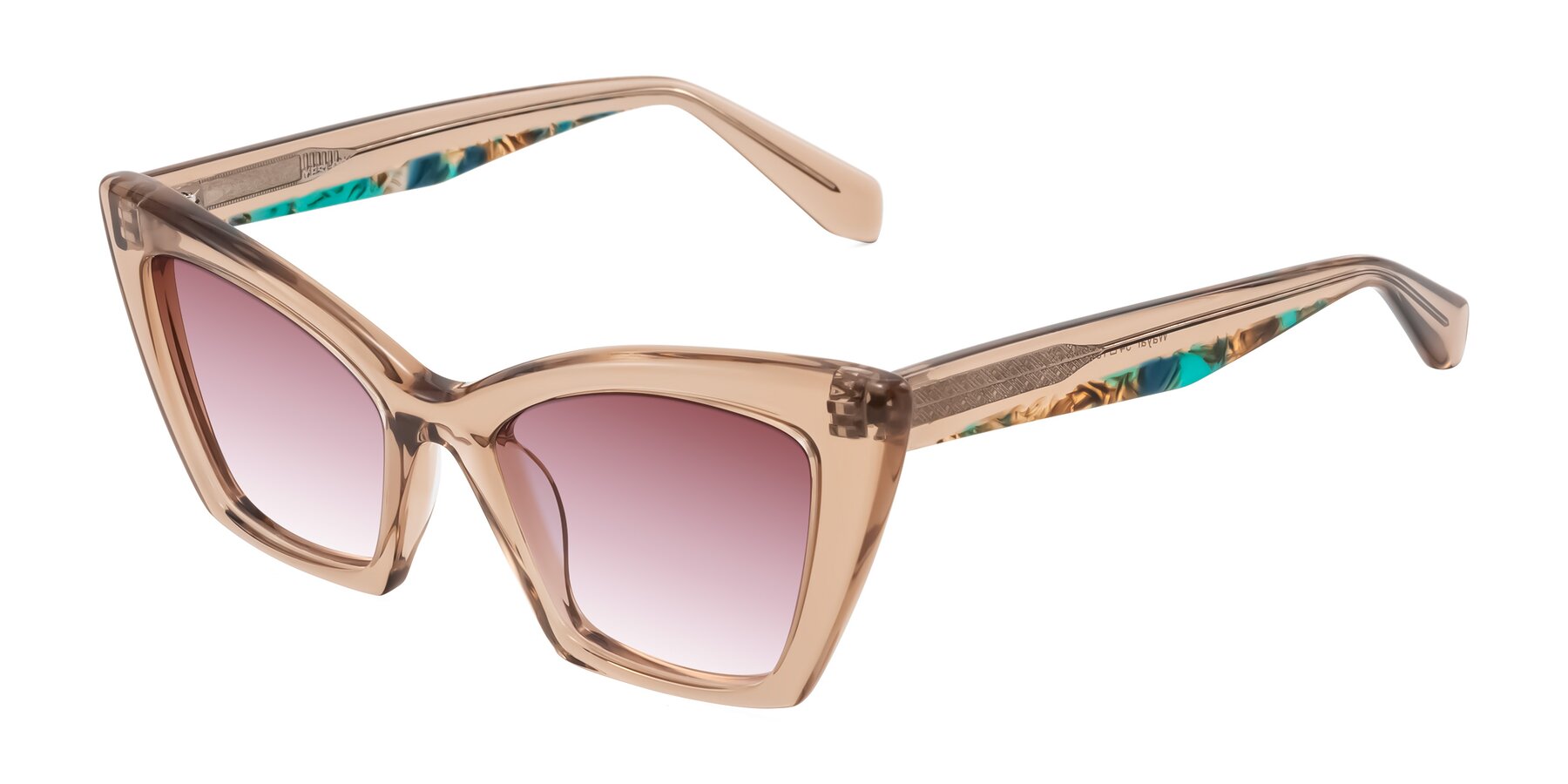 Angle of Wayar in Champagne with Garnet Gradient Lenses