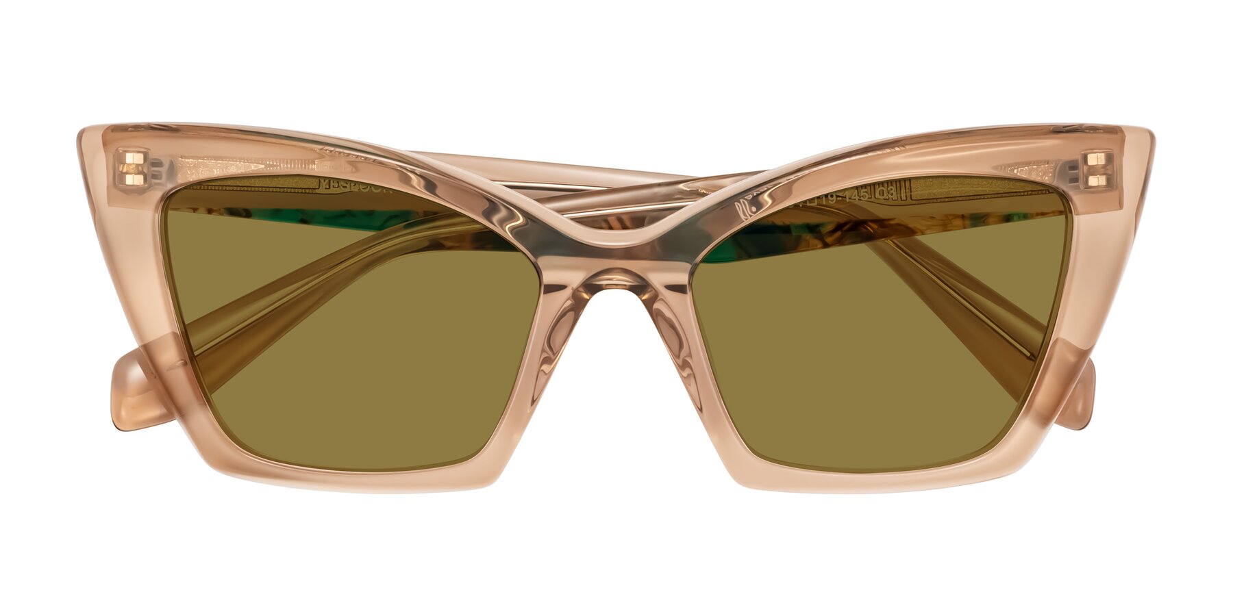 Folded Front of Wayar in Champagne with Brown Polarized Lenses