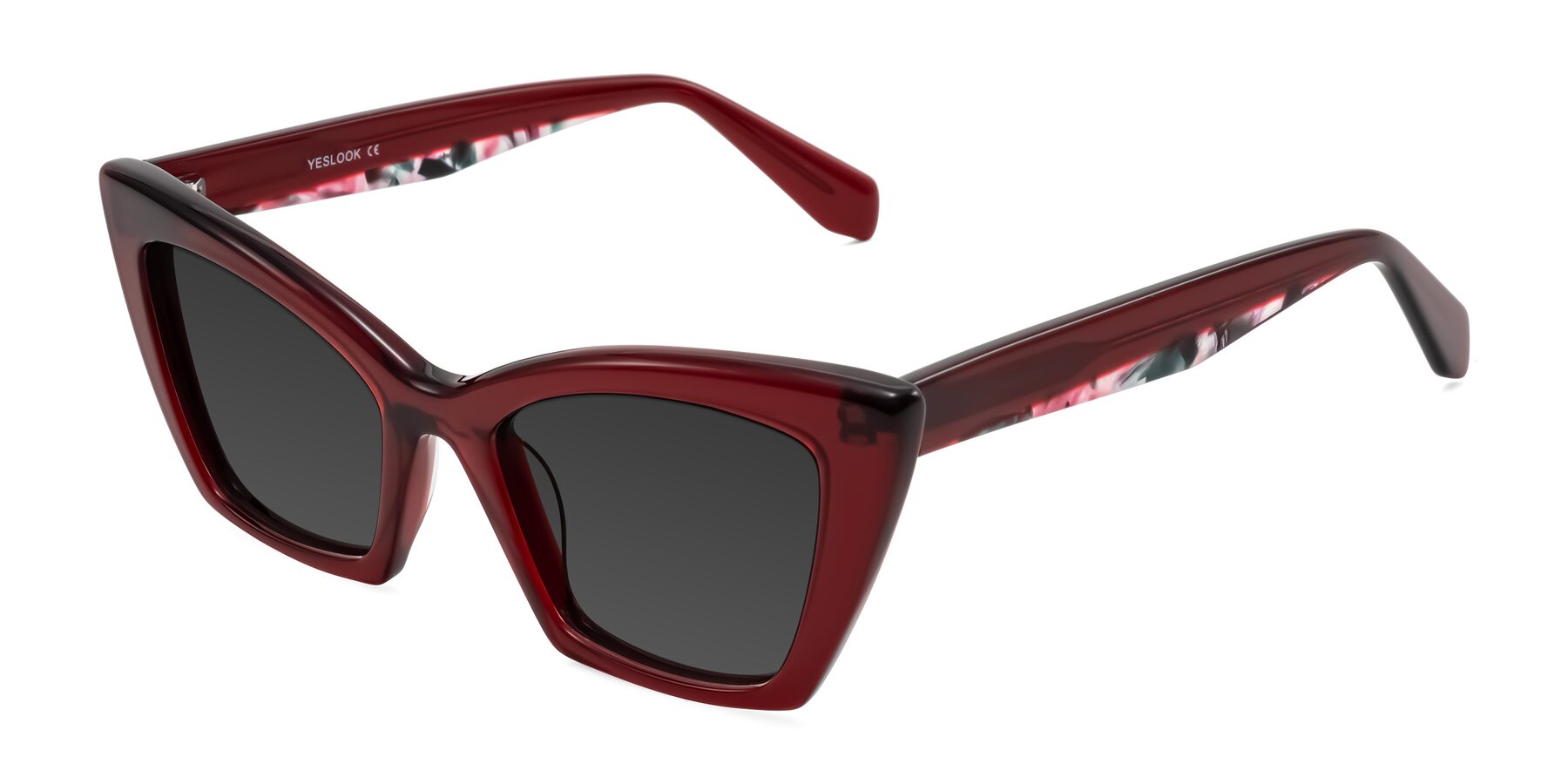 Angle of Wayar in Wine with Gray Tinted Lenses