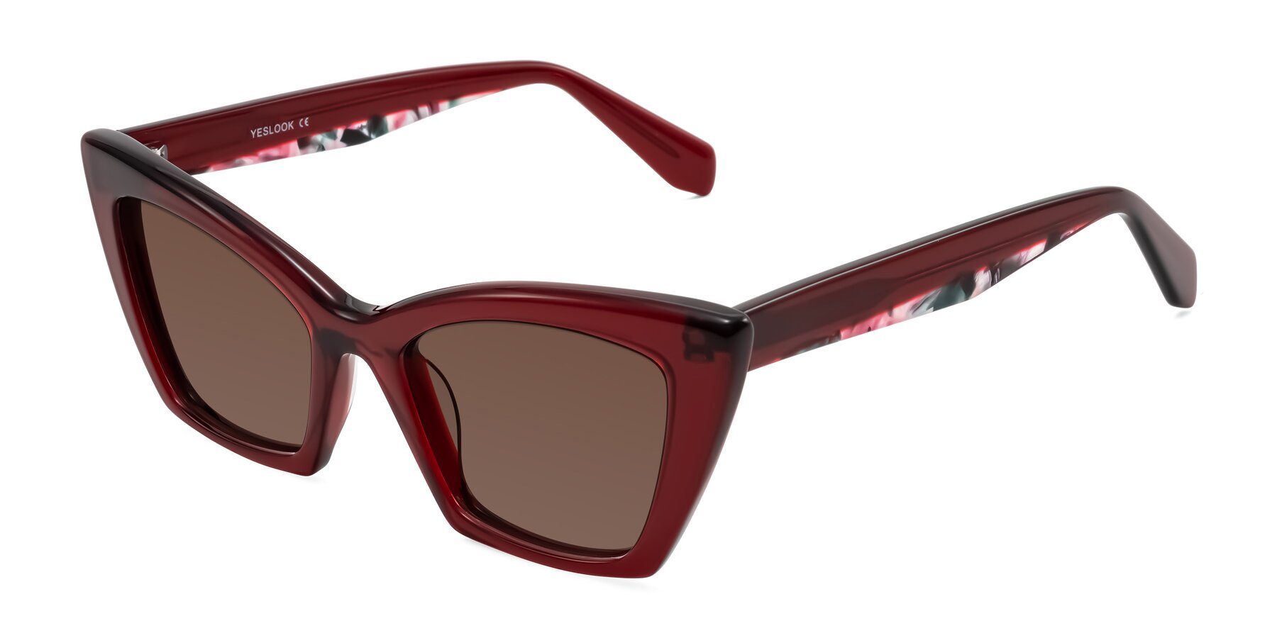 Angle of Wayar in Wine with Brown Tinted Lenses