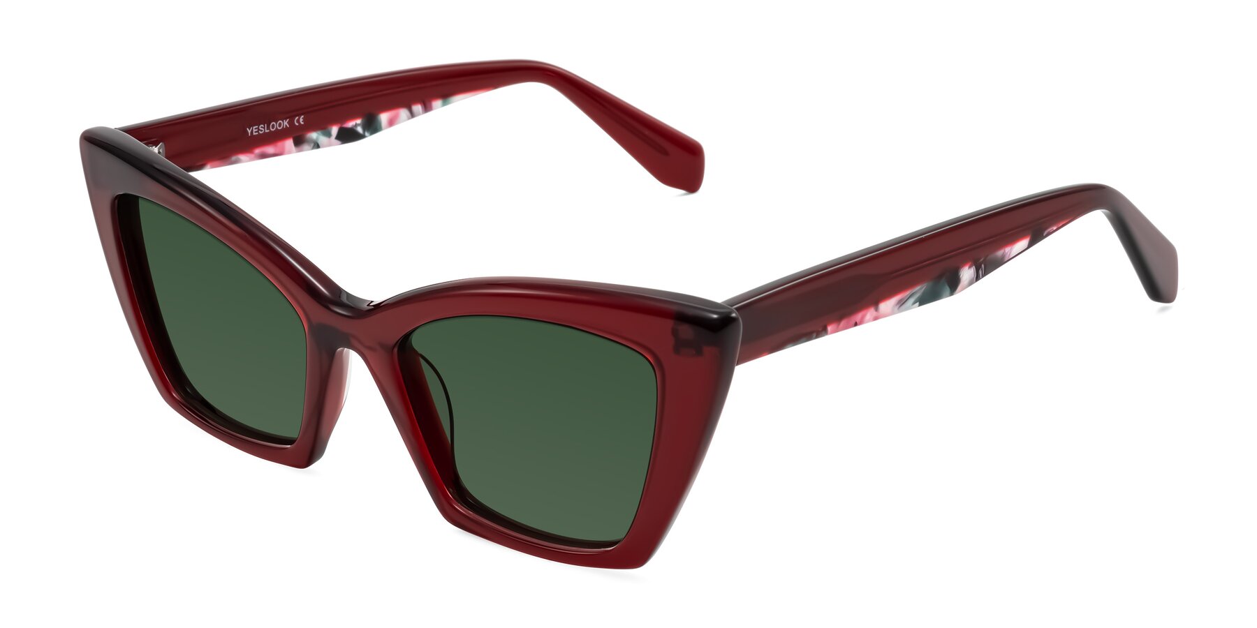 Angle of Wayar in Wine with Green Tinted Lenses