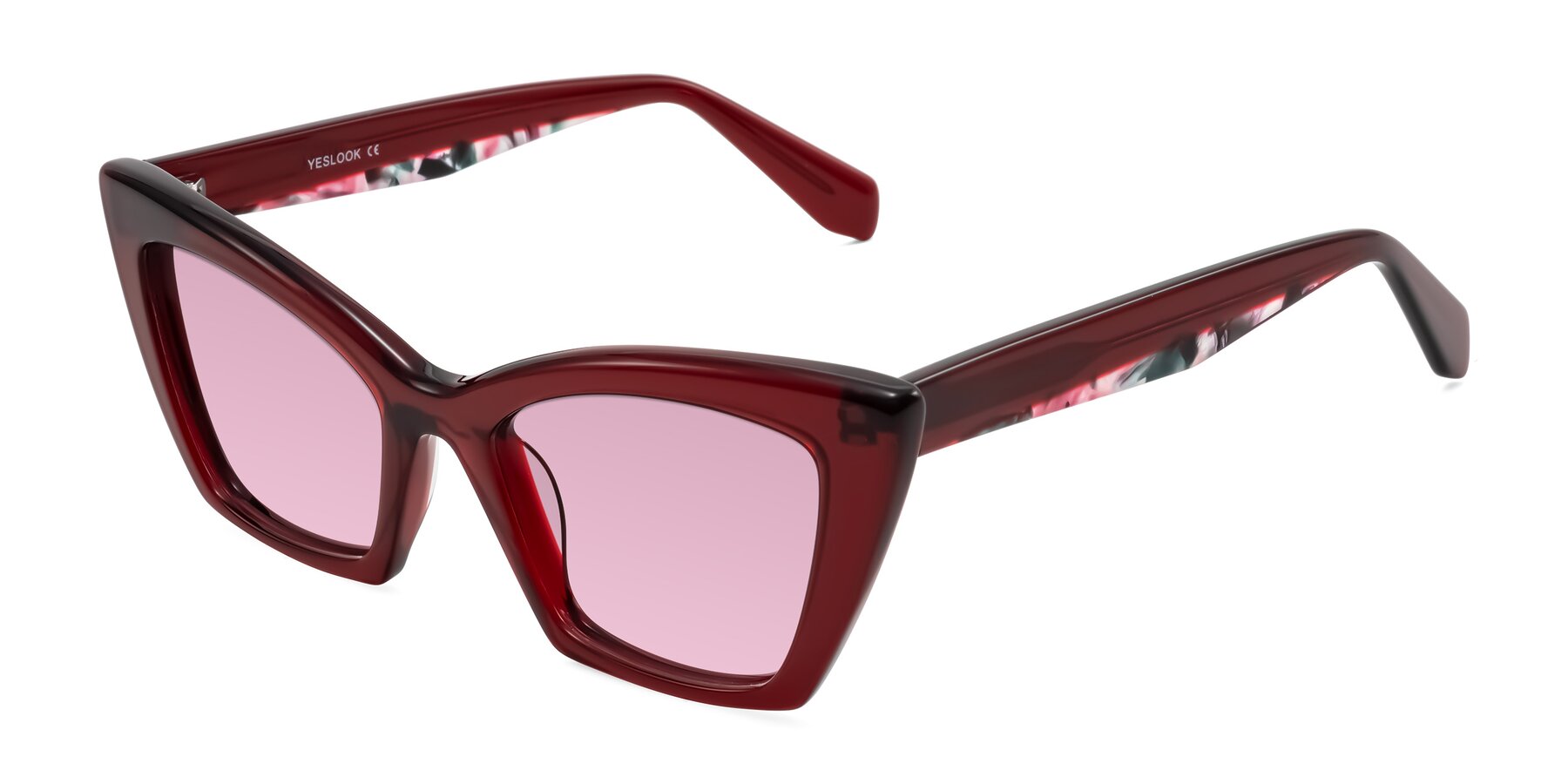 Angle of Wayar in Wine with Light Wine Tinted Lenses