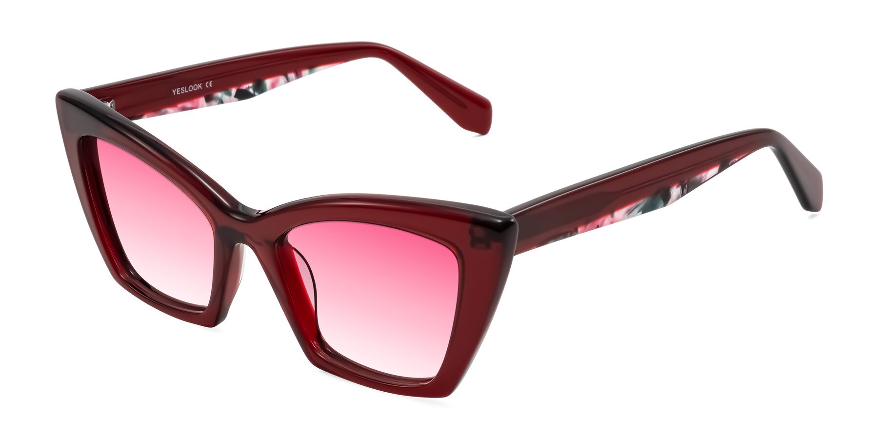 Angle of Wayar in Wine with Pink Gradient Lenses