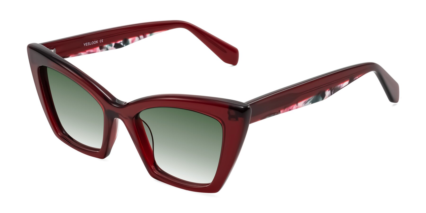 Angle of Wayar in Wine with Green Gradient Lenses