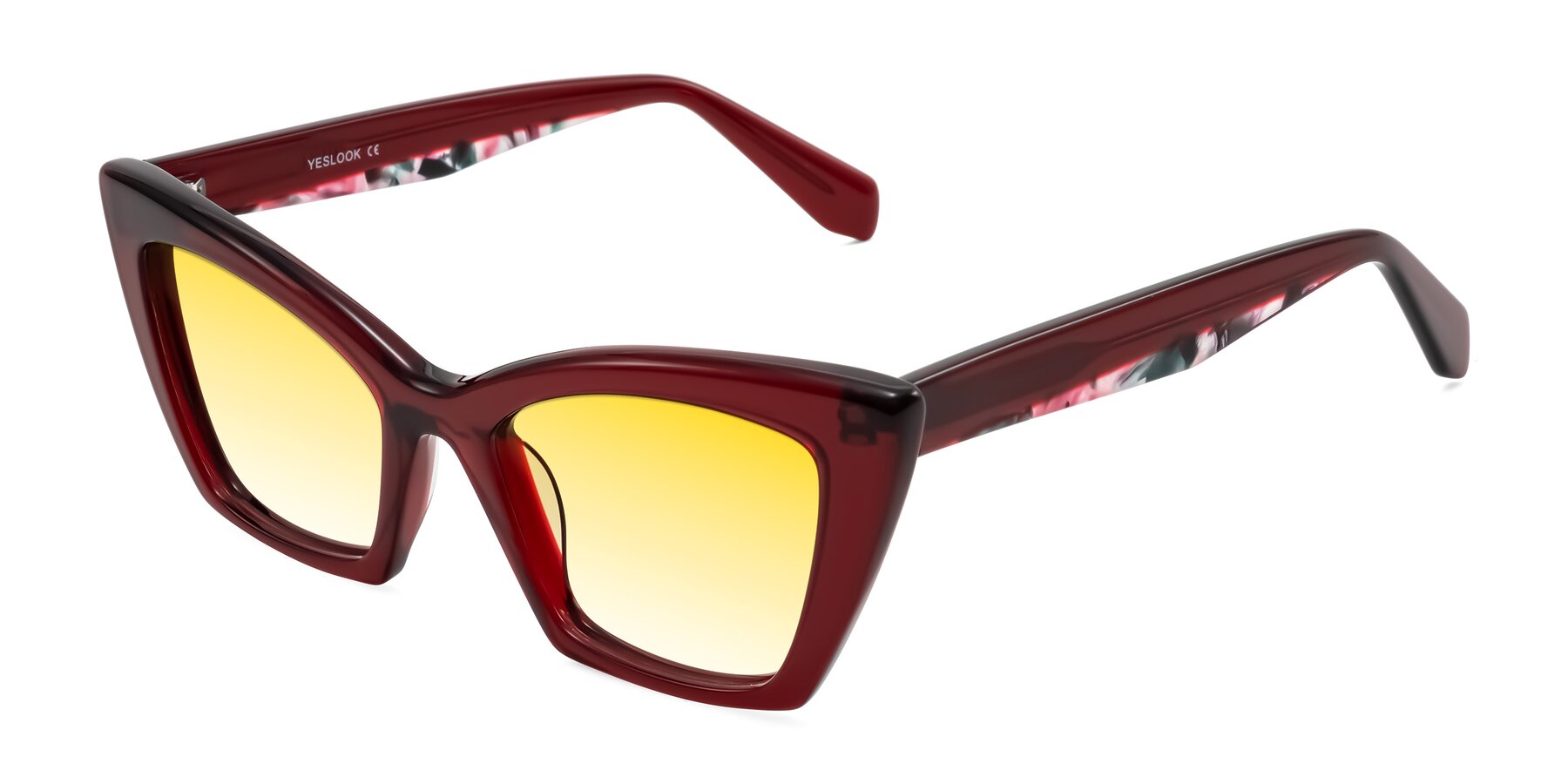 Angle of Wayar in Wine with Yellow Gradient Lenses