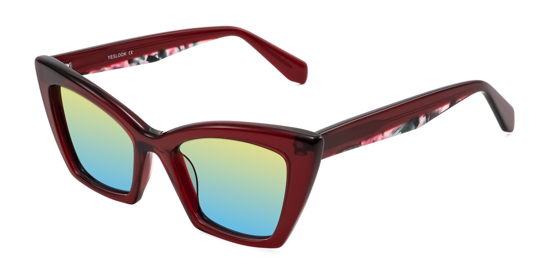 Angle of Wayar in Wine with Yellow / Blue Gradient Lenses
