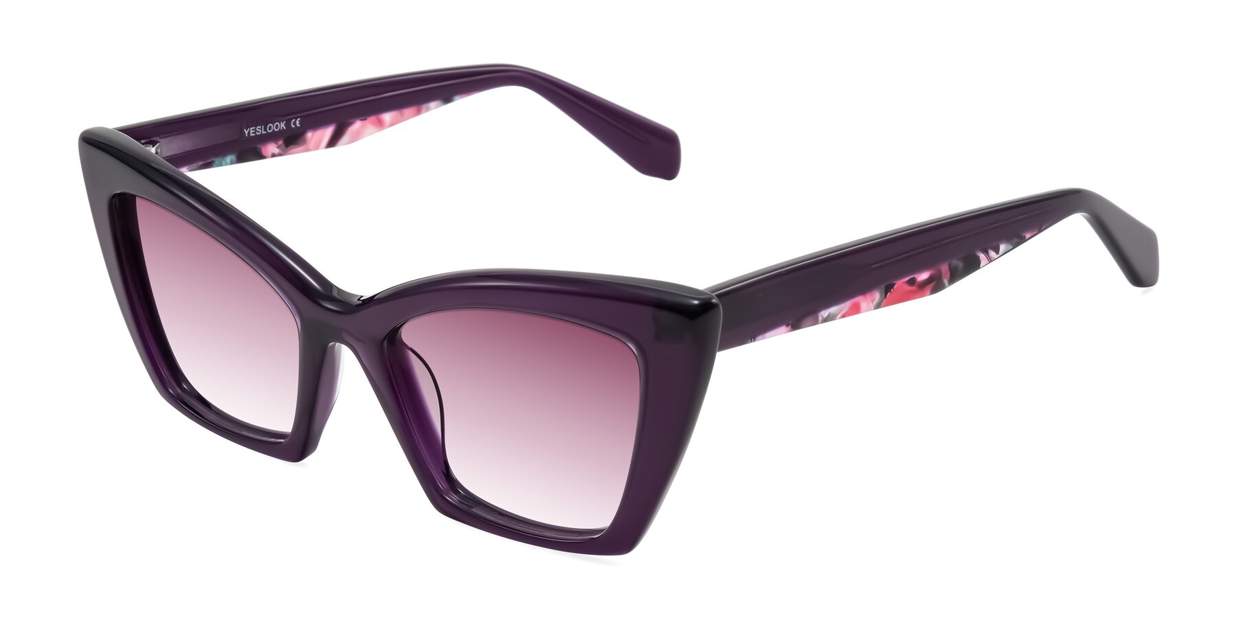Angle of Wayar in Eggplant with Wine Gradient Lenses