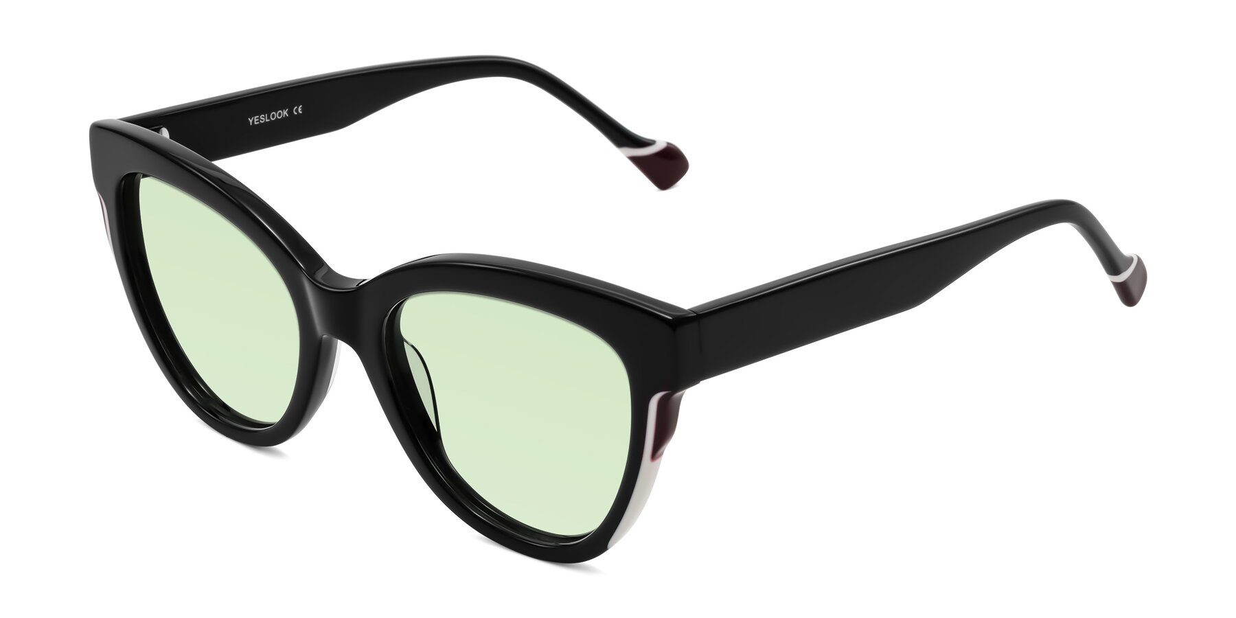 Angle of Yalkin in Black with Light Green Tinted Lenses