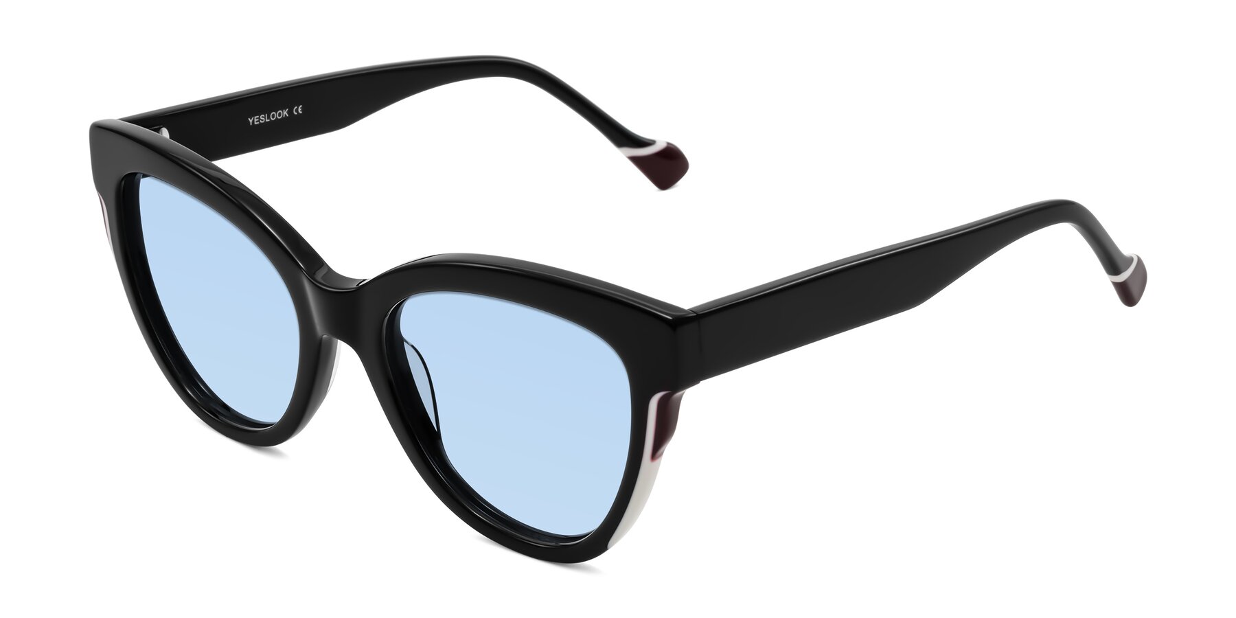 Angle of Yalkin in Black with Light Blue Tinted Lenses