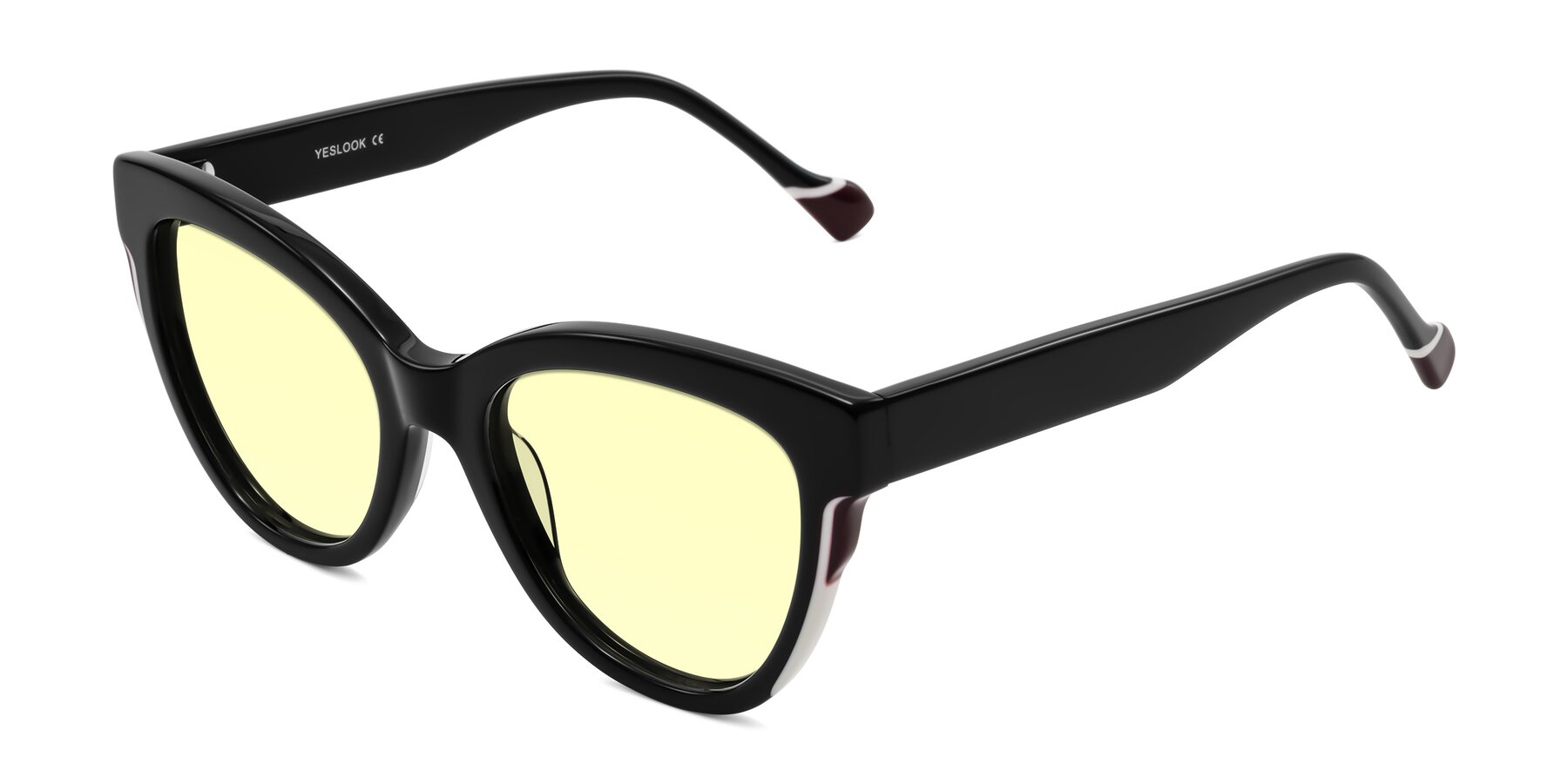 Angle of Yalkin in Black with Light Yellow Tinted Lenses