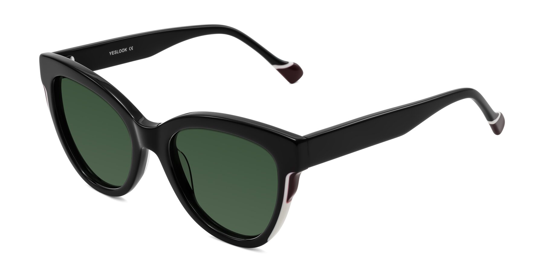 Angle of Yalkin in Black with Green Tinted Lenses