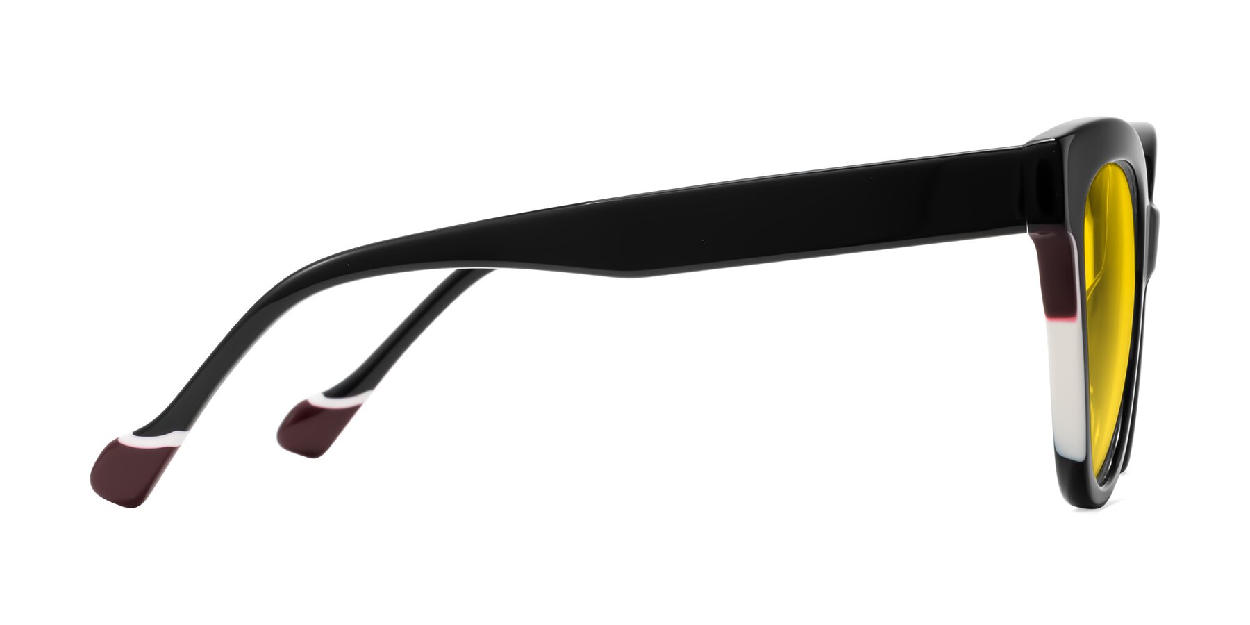 Side of Yalkin in Black with Yellow Tinted Lenses