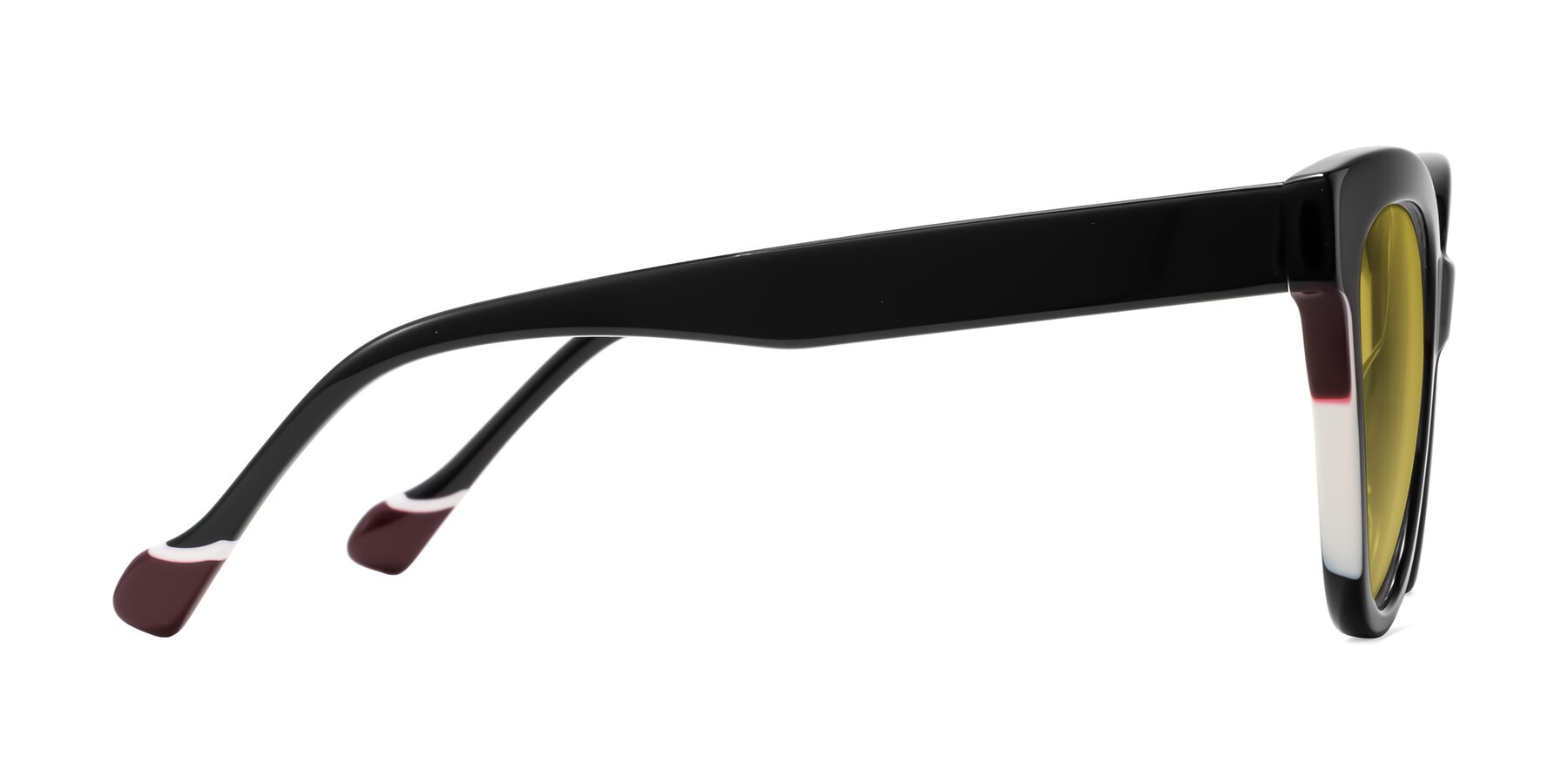 Side of Yalkin in Black with Champagne Tinted Lenses