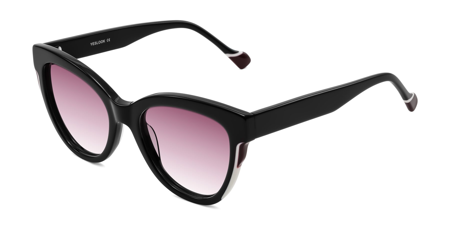 Angle of Yalkin in Black with Wine Gradient Lenses