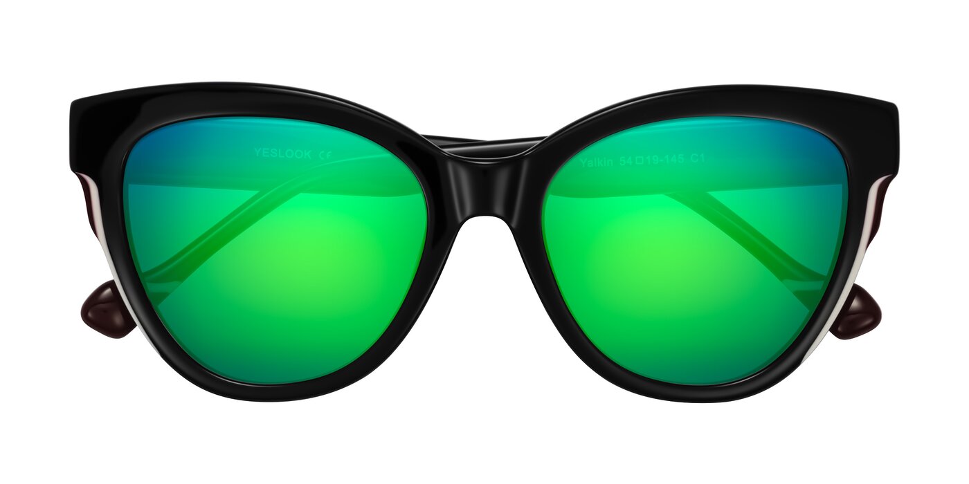 Yalkin - Black Flash Mirrored Sunglasses