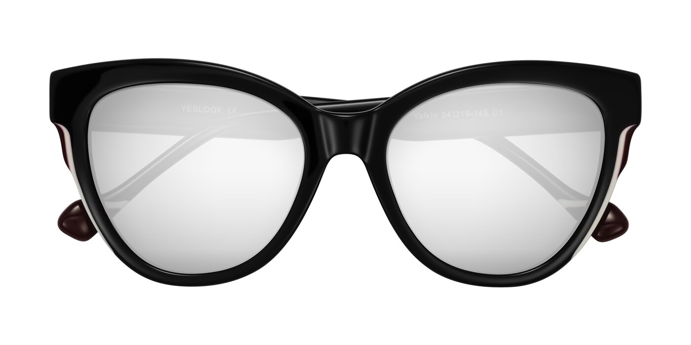 Yalkin - Black Flash Mirrored Sunglasses