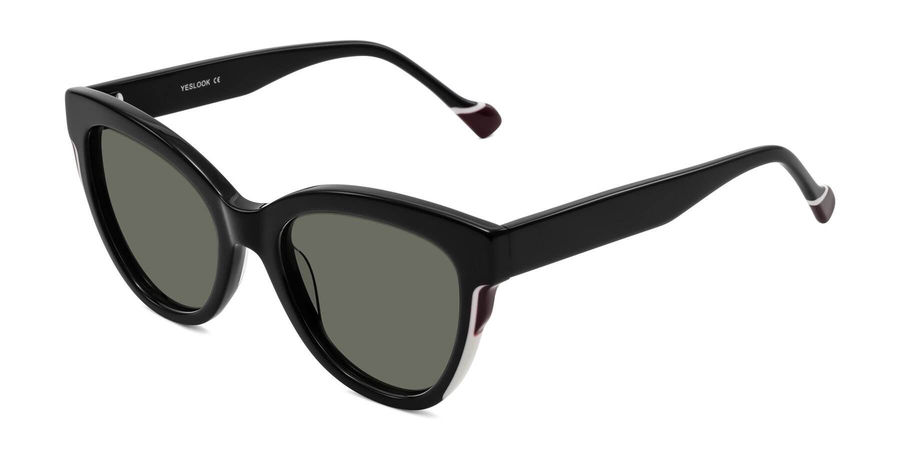 Angle of Yalkin in Black with Gray Polarized Lenses
