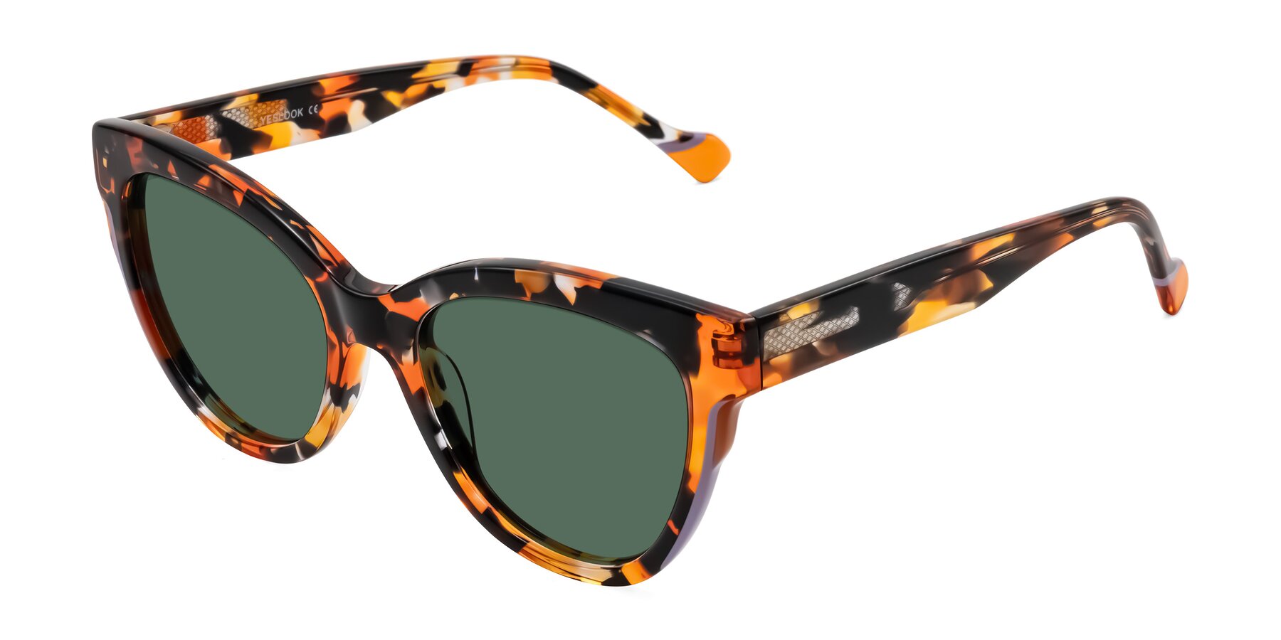 Angle of Yalkin in Orange Tortoise with Green Polarized Lenses