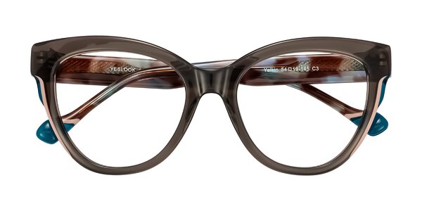 Front of Yalkin in Gray/Tortoise