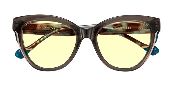 Front of Yalkin in Gray/Tortoise