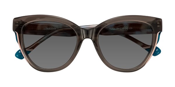 Front of Yalkin in Gray/Tortoise