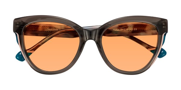 Front of Yalkin in Gray/Tortoise