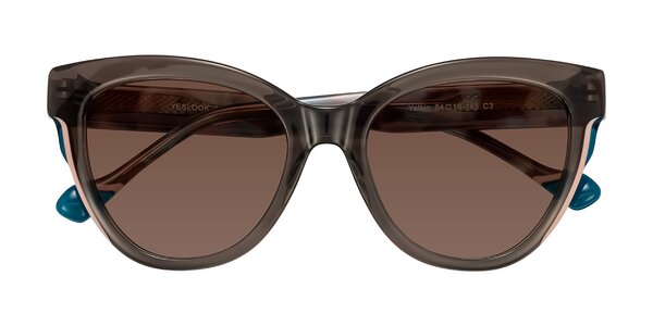 Front of Yalkin in Gray/Tortoise