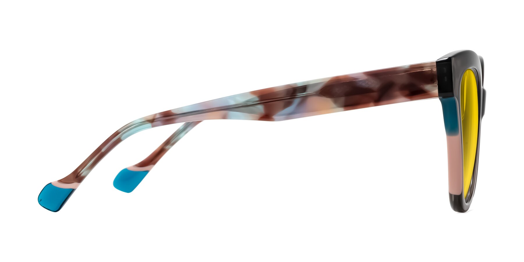 Side of Yalkin in Gray/Tortoise with Yellow Tinted Lenses